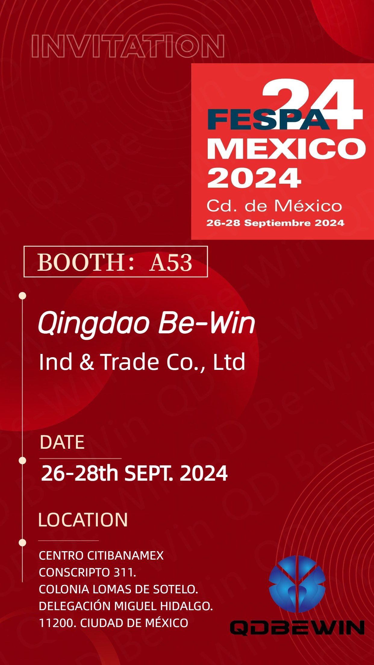 Qingdao Be-Win Ind & Trade Co., Ltd, 멕시코 FESPA 2024에서 아크릴 시트, PVC 폼 보드 및 알루미늄 복합 패널 전시